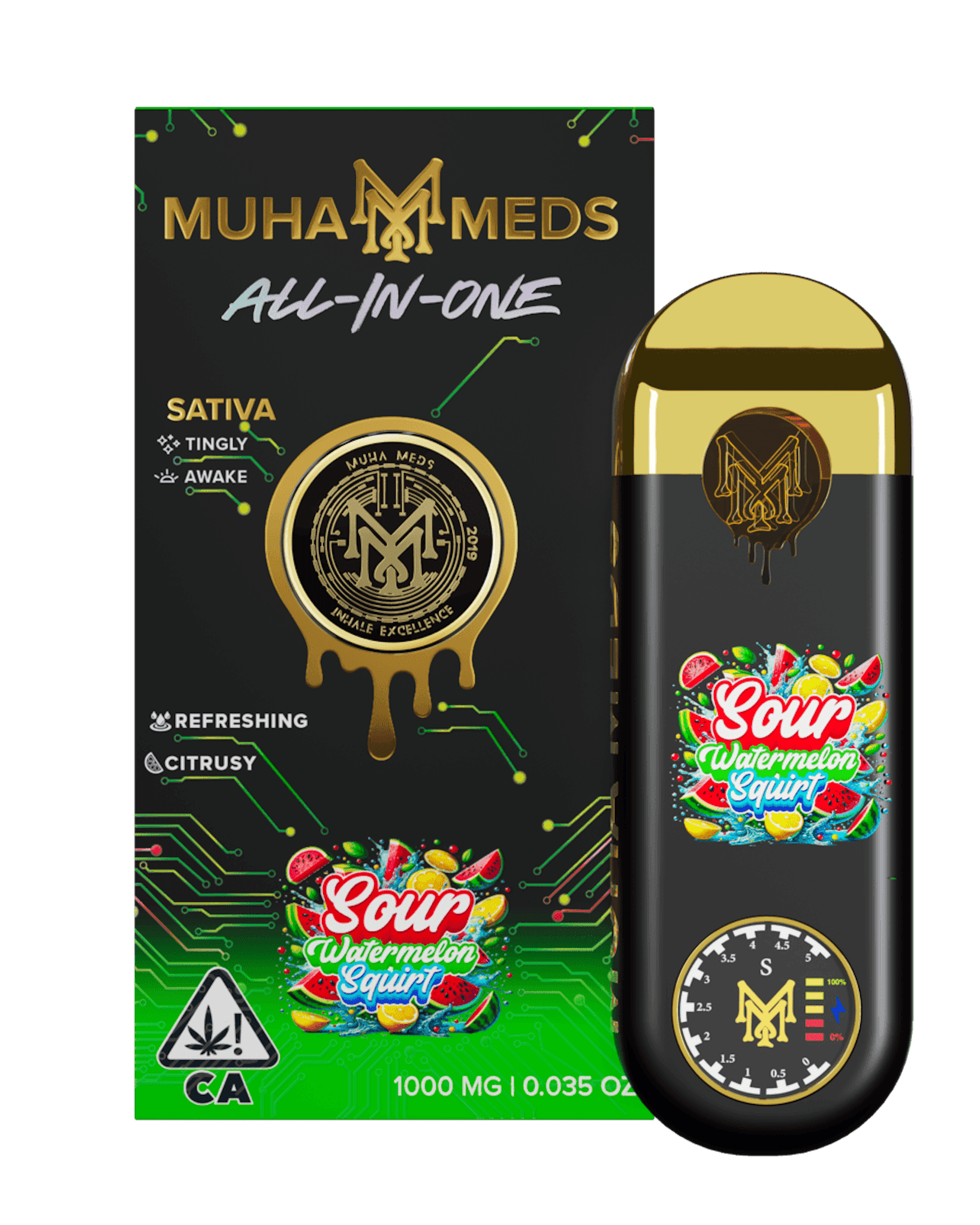 Sour Watermelon Squirt 1g — Sativa Disposables hemp-derived THC product by Puff Puff Depot