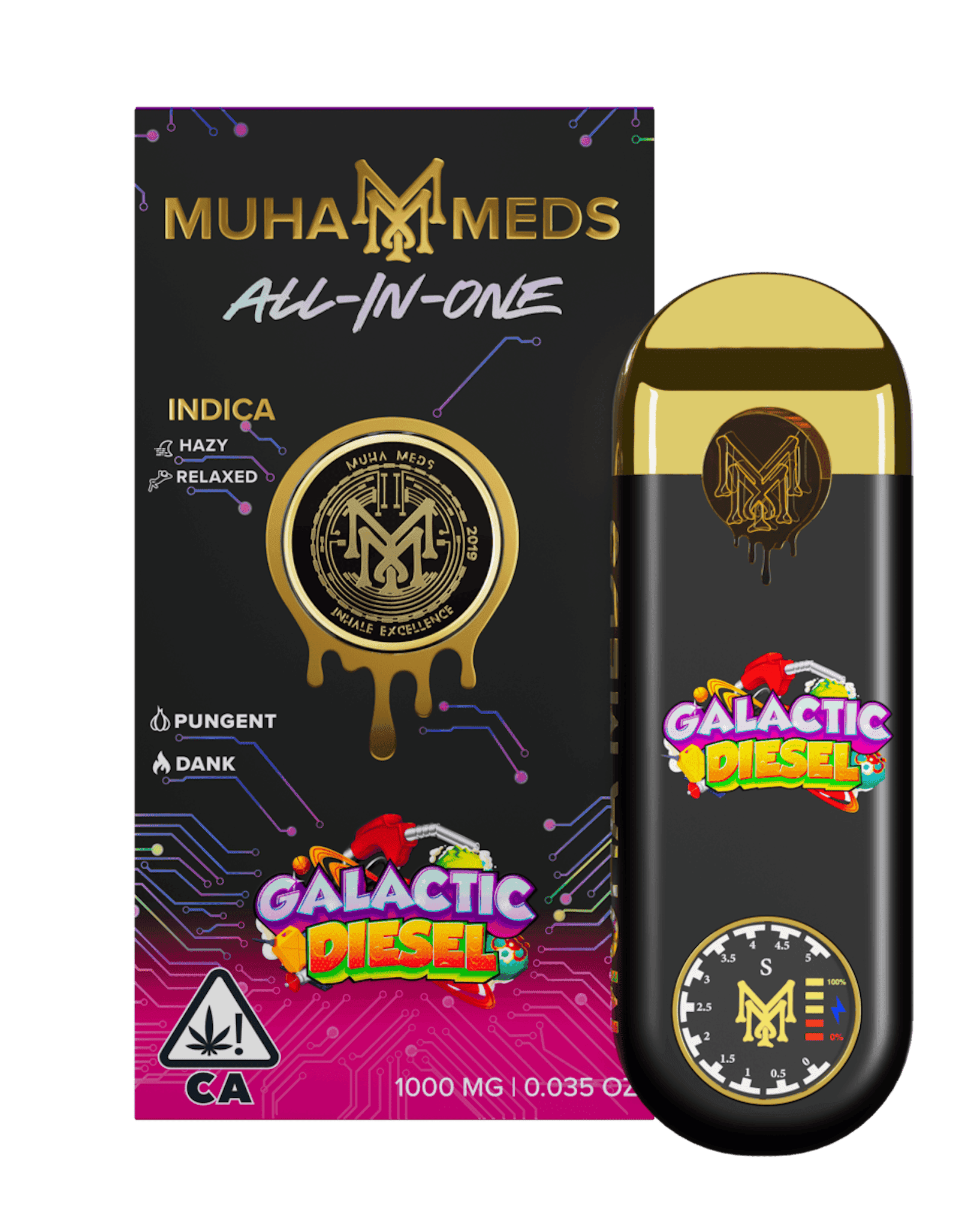Galactic Diesel 1g — Sativa Disposables hemp-derived THC product by Puff Puff Depot